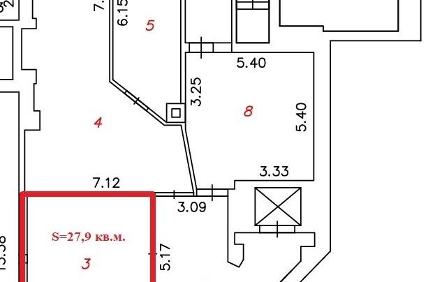 Помещение 27 м²