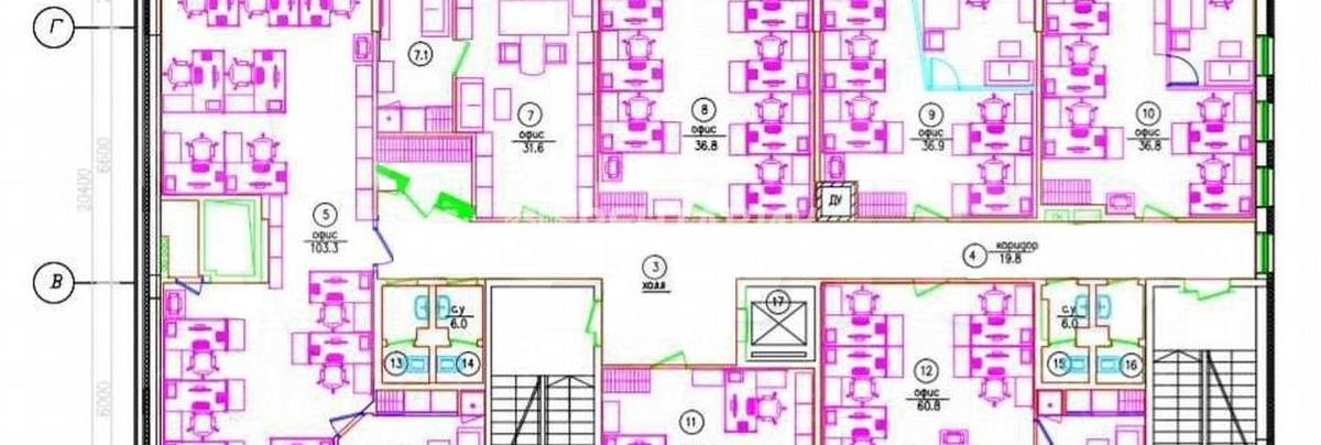 Офис 2 450 м²