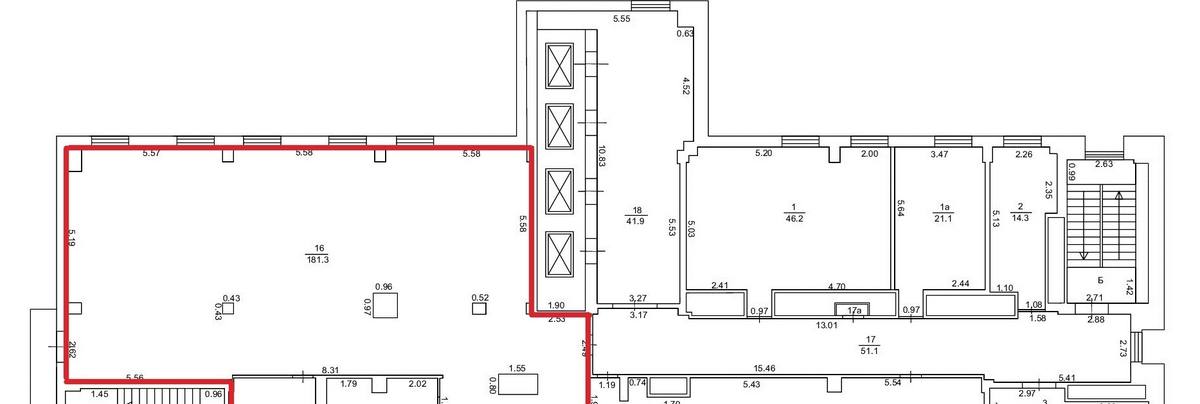 Помещение 263 м²