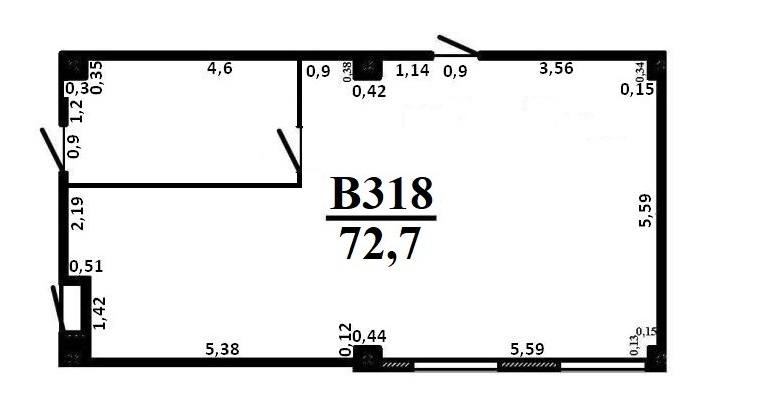 Помещение 73 м²