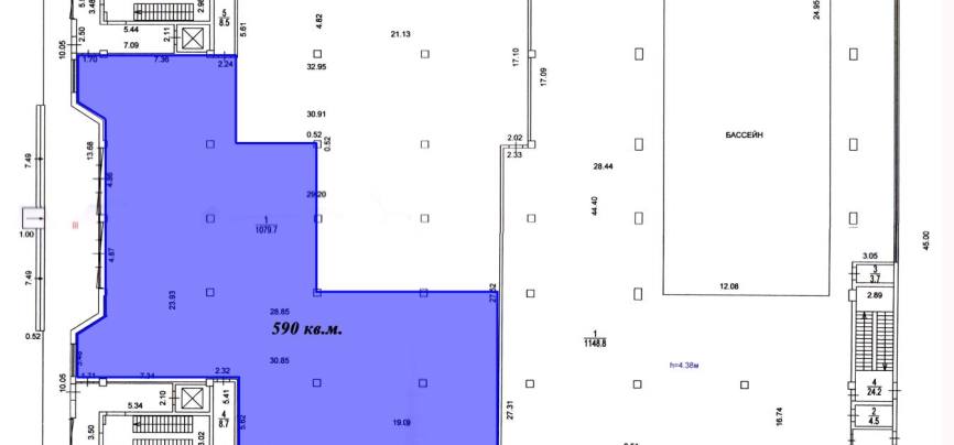 Помещение 590 м²