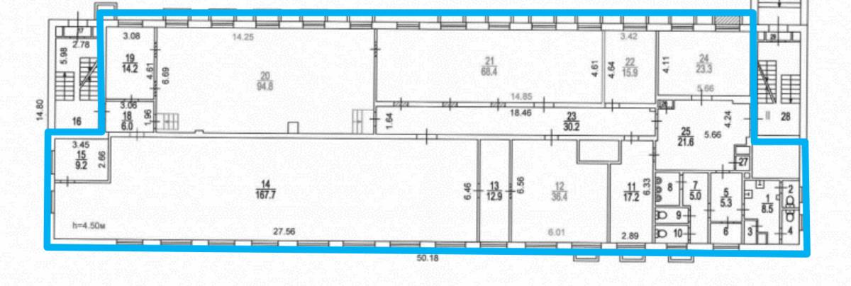 Офис 620 м²