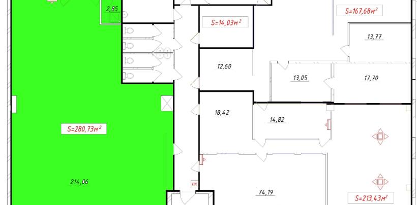 Помещение 281 м²