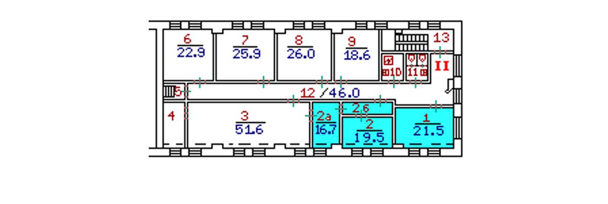 Помещение 64 м²