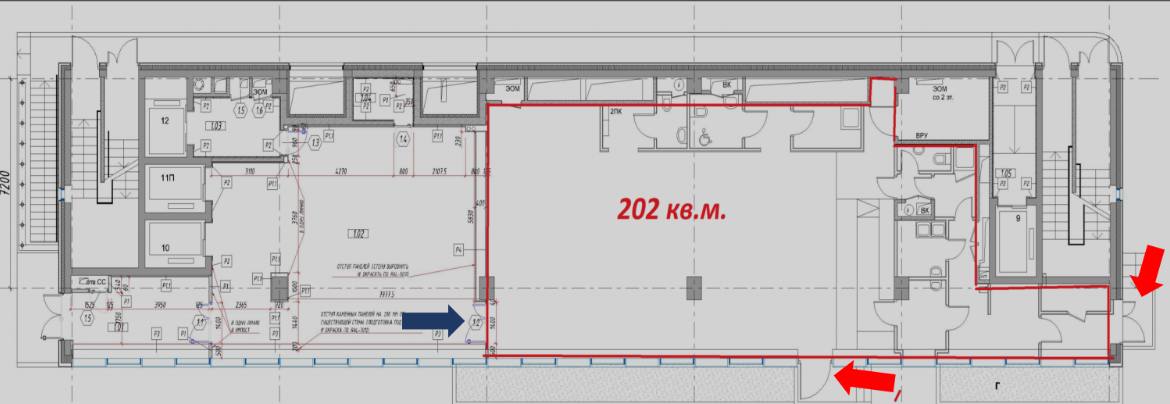 Помещение 202 м²