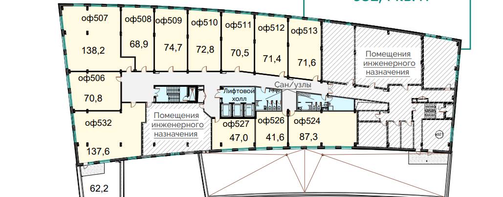 Помещение 952 м²